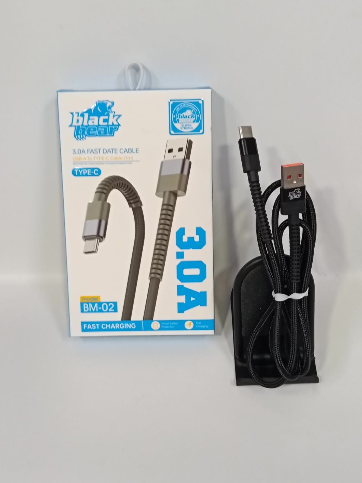 كابل BLACK Bear موديل BM-02 تايب سي – شحن سريع 3A - تسوق الآن من شركه البشاتلى للاستيراد وتجاره اكسسوارات الموبيل