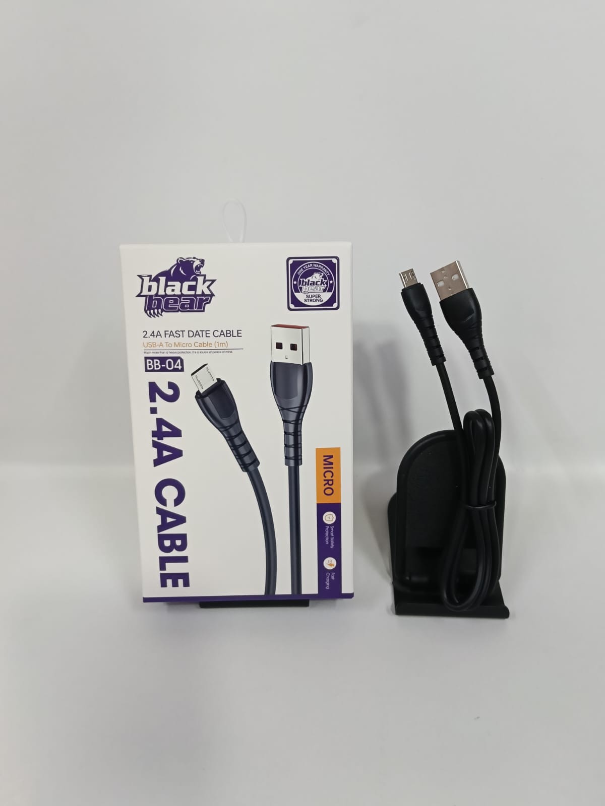 كابل شحن سريع Black Bear BB-04 ميكرو 2.4A – نقل بيانات سريع وجودة عالية - تسوق الآن من شركه البشاتلى للاستيراد وتجاره اكسسوارات الموبيل