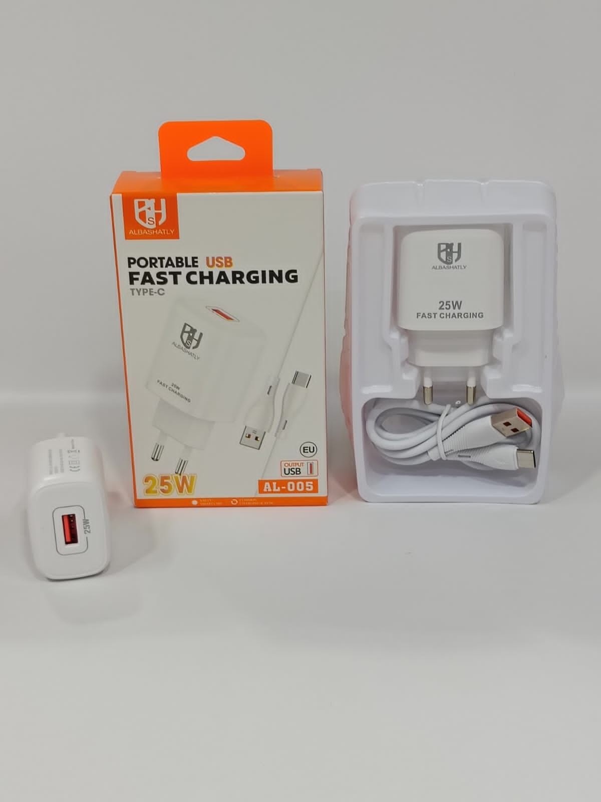 شاحن البشاتلي 25W فاست AL-005 Type-C شحن سريع لجميع الموبايلات - تسوق الآن من شركه البشاتلى للاستيراد وتجاره اكسسوارات الموبيل