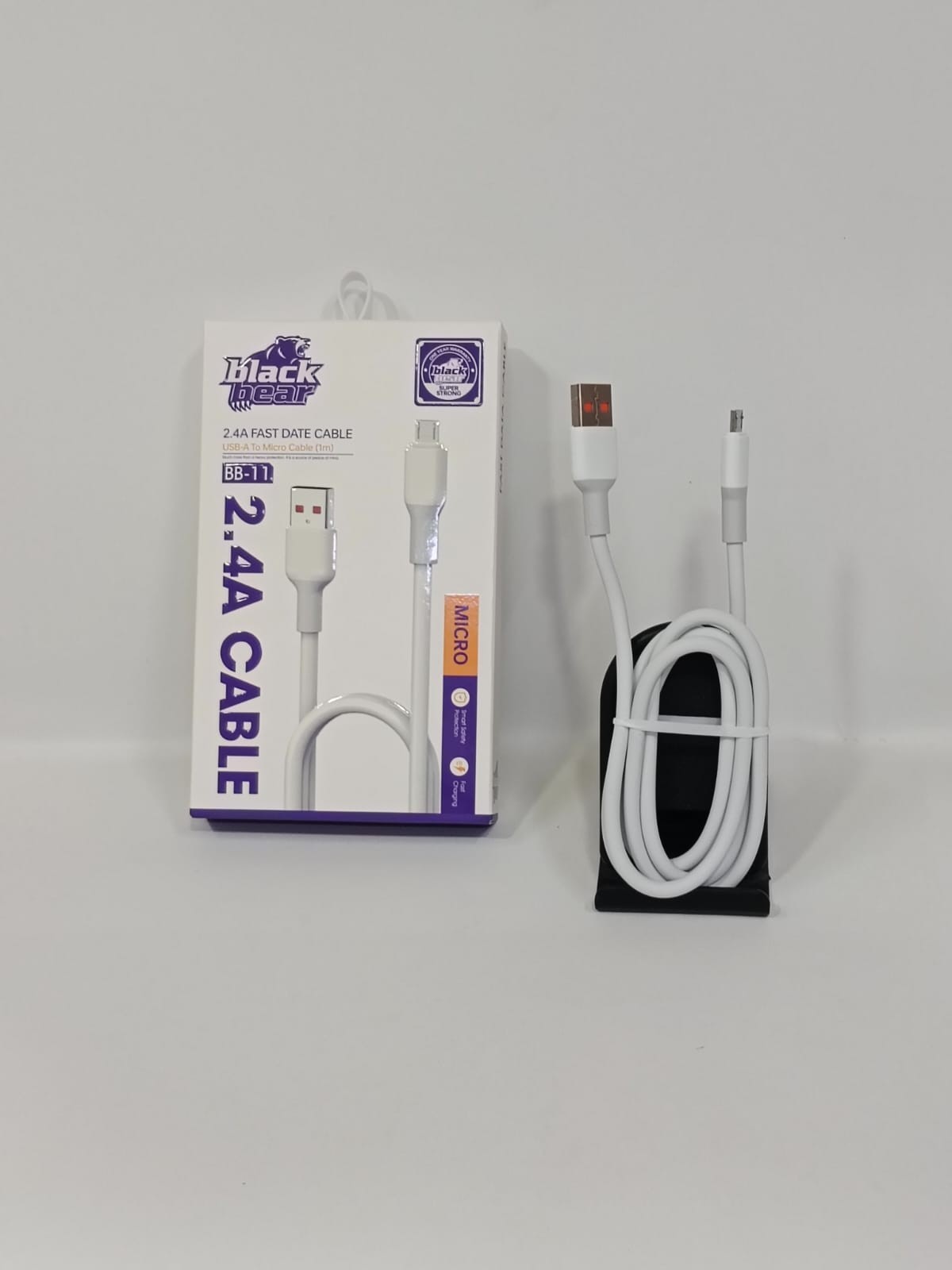 كابل Black Bear ميكرو USB 2.4A شحن سريع – موديل BB-11 - تسوق الآن من شركه البشاتلى للاستيراد وتجاره اكسسوارات الموبيل