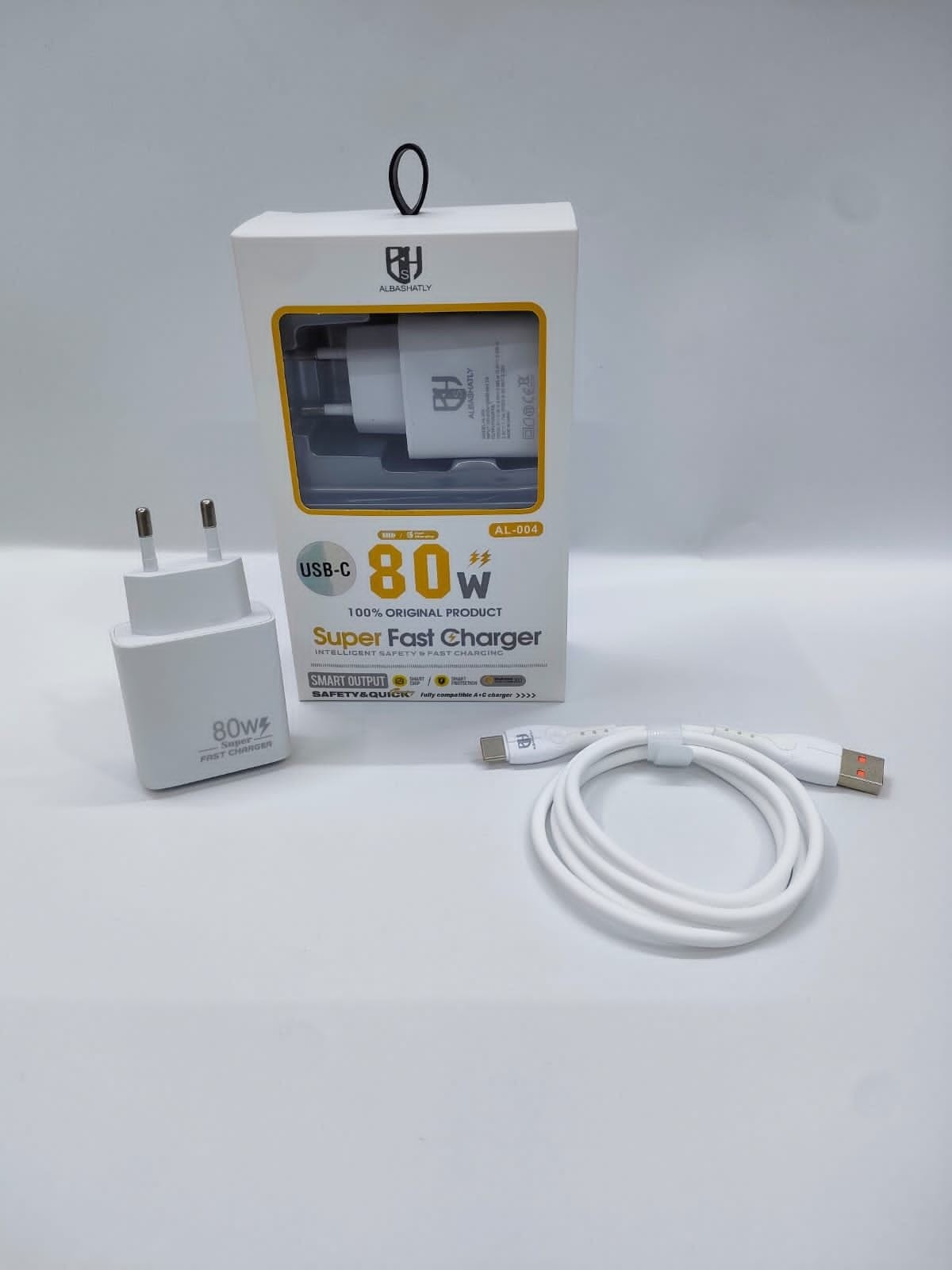 شاحن البشاتلى AL-004  80W كابل USB*C - تسوق الآن من شركه البشاتلى للاستيراد وتجاره اكسسوارات الموبيل