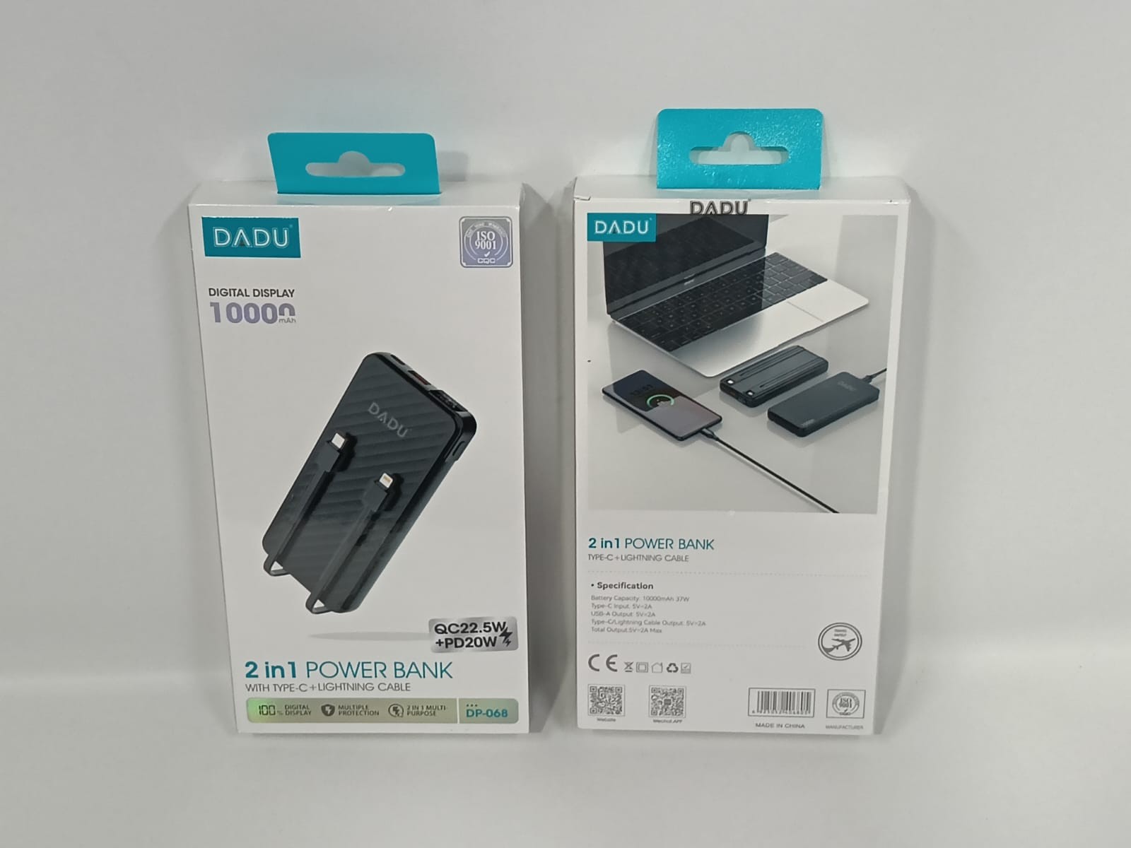 باور بنك DADU موديل DP-068 – 10000mAh مع كابلات مدمجة وشحن سريع - تسوق الآن من شركه البشاتلى للاستيراد وتجاره اكسسوارات الموبيل