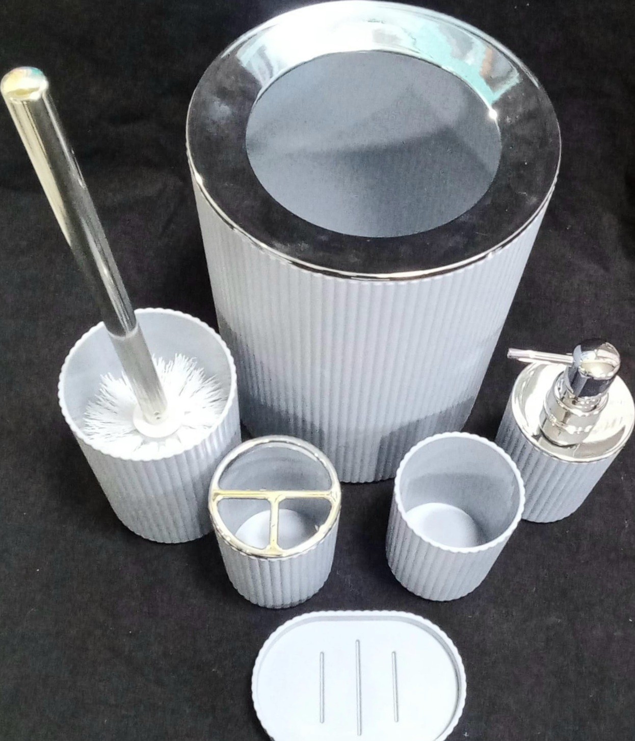 طقم حمام مضلع 6 قطع