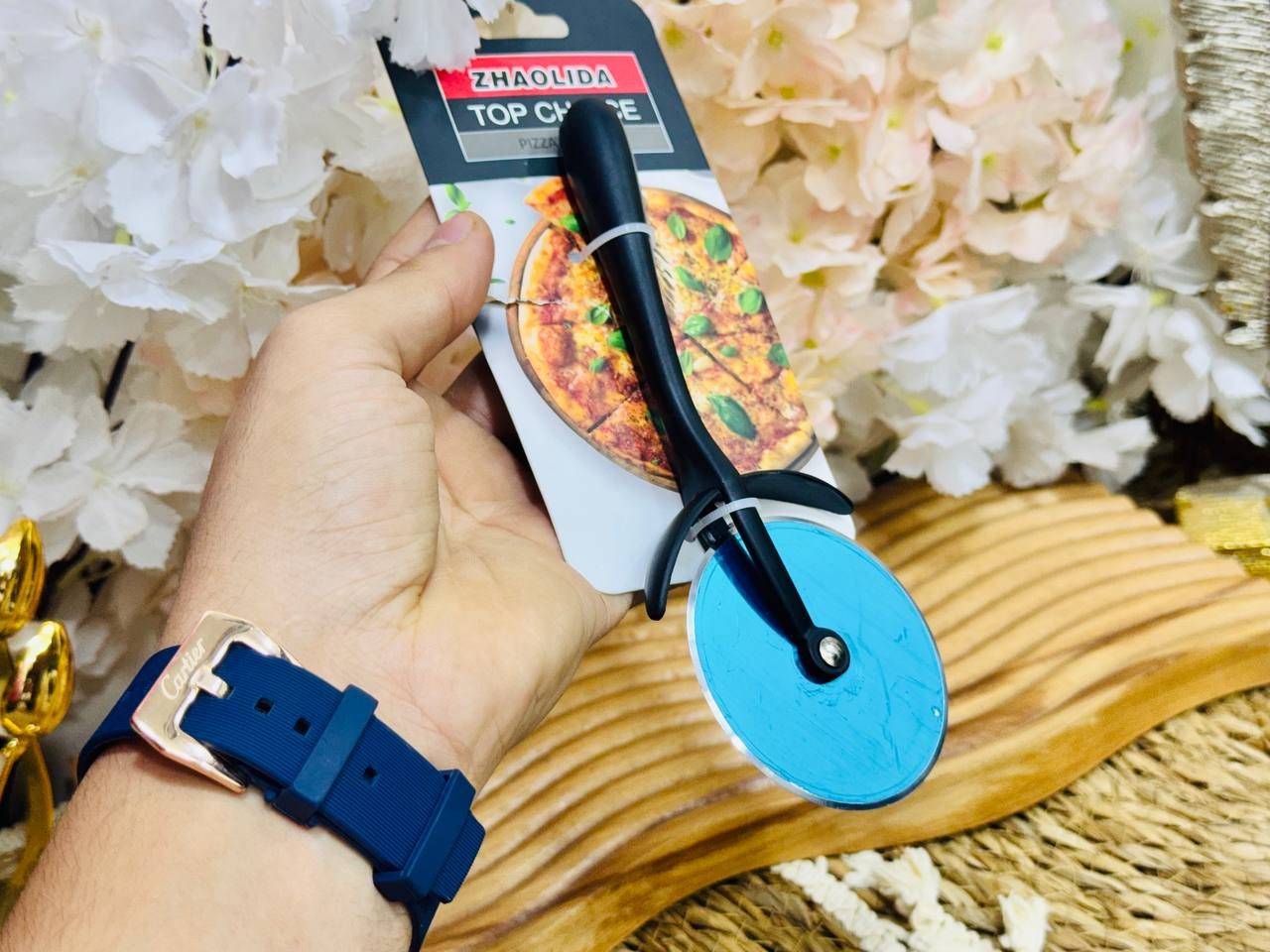 عجلة بيتزا استانلس يد اسود توب شوز