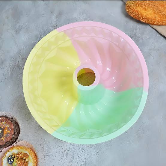 قالب كيك سيليكون مخروم 2 لون