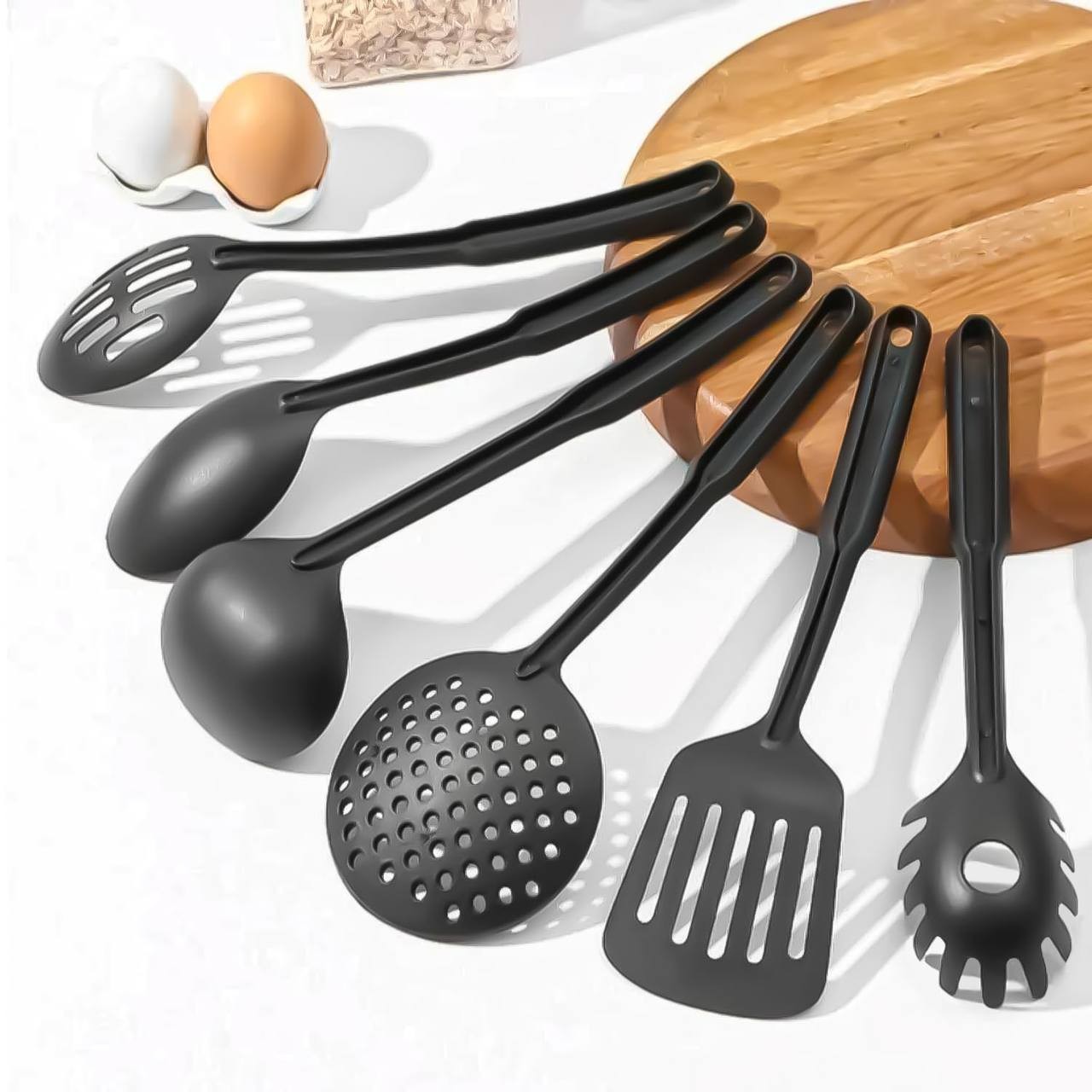 طقم توزيع ايكيا اسود 6 قطع