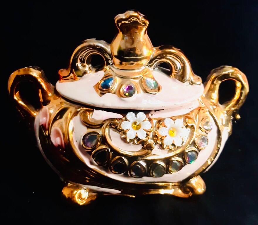 بونبونيرا خزف كبيره - روز مدهب