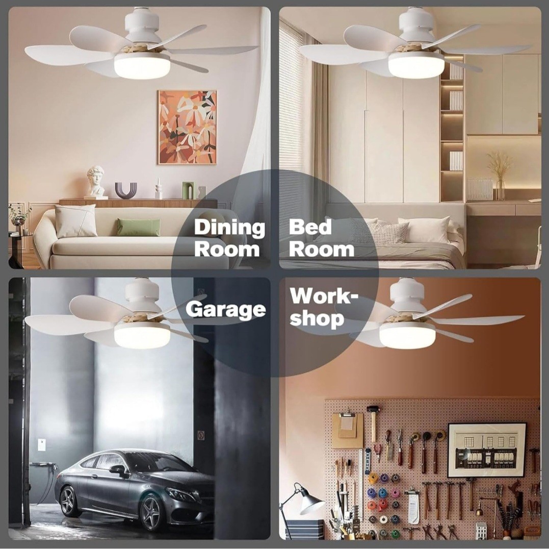 مروحه لمبه ٦ ريشه ريموت