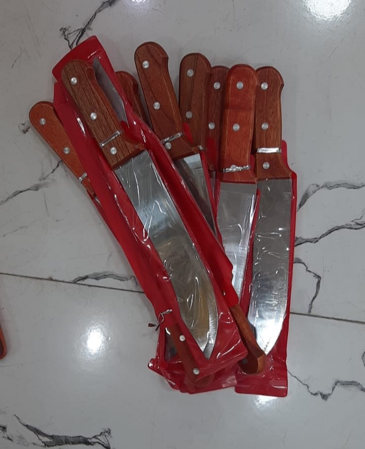 سكينه استانلس جزارى 33 سم فى جراب احمر