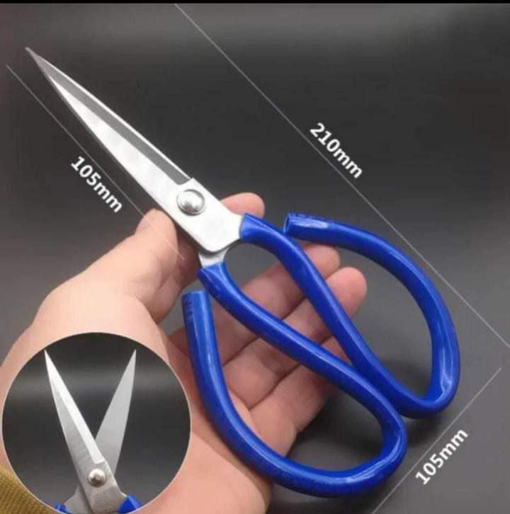 مقص حديد يد جلد كبير