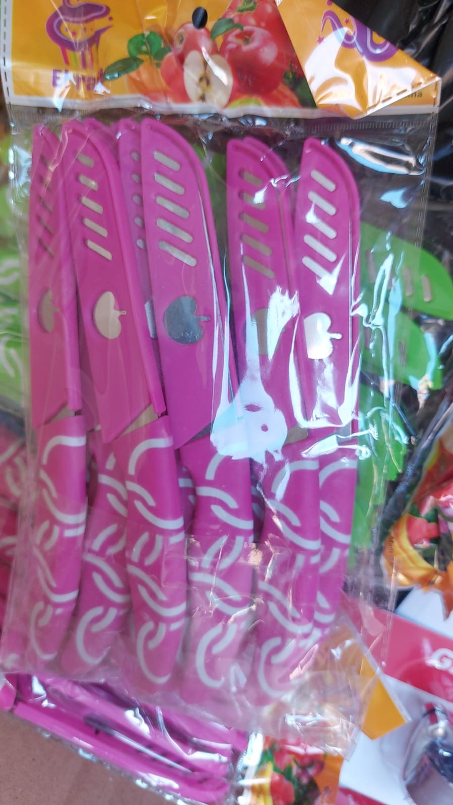 سكينة فاكهه تفاحه بجراب بلاستيك