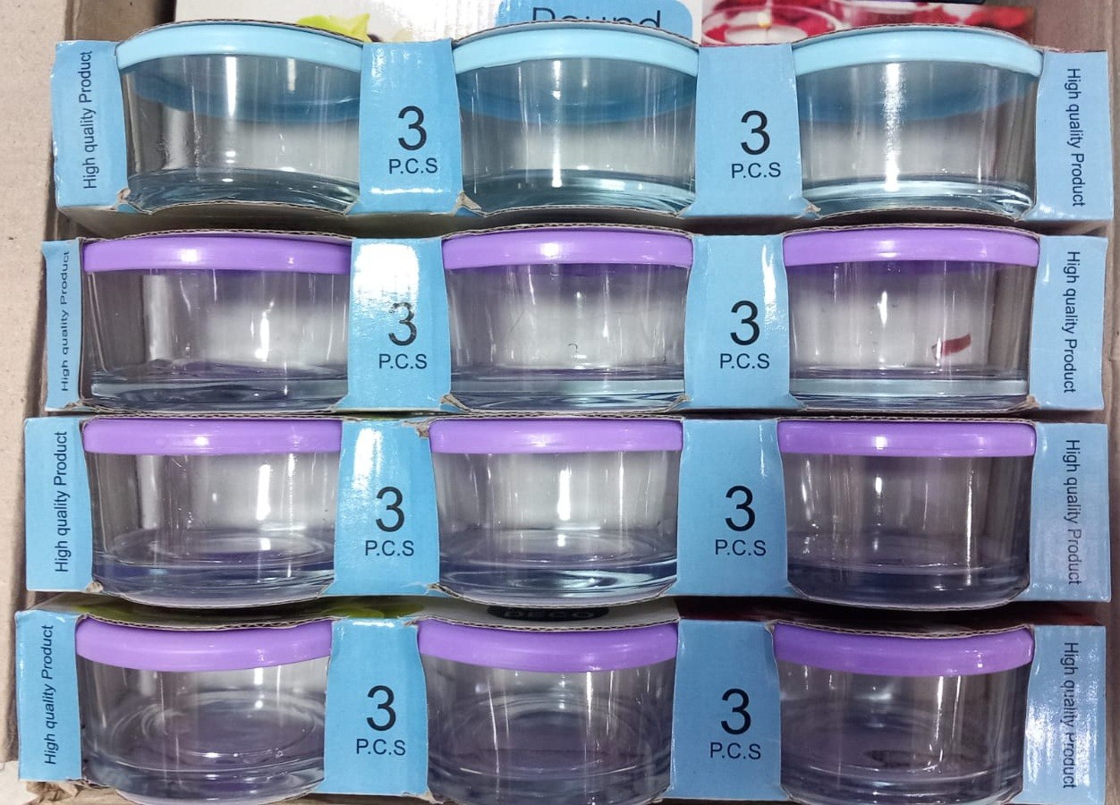 حماده طقم بوله زبادى زجاج بغطاء ٣ قطع