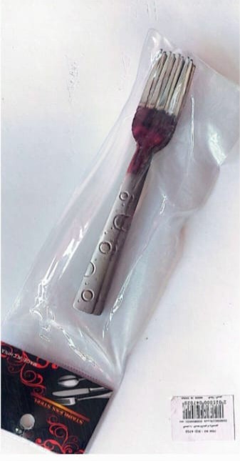 طقم شوك صغيره لوكس ٦ قطع سلفر