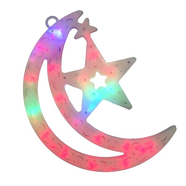 هلال ونجمه مضيئه رمضان مقاس صغير