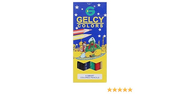 علبة الوان خشب جيلسى ٦ لون