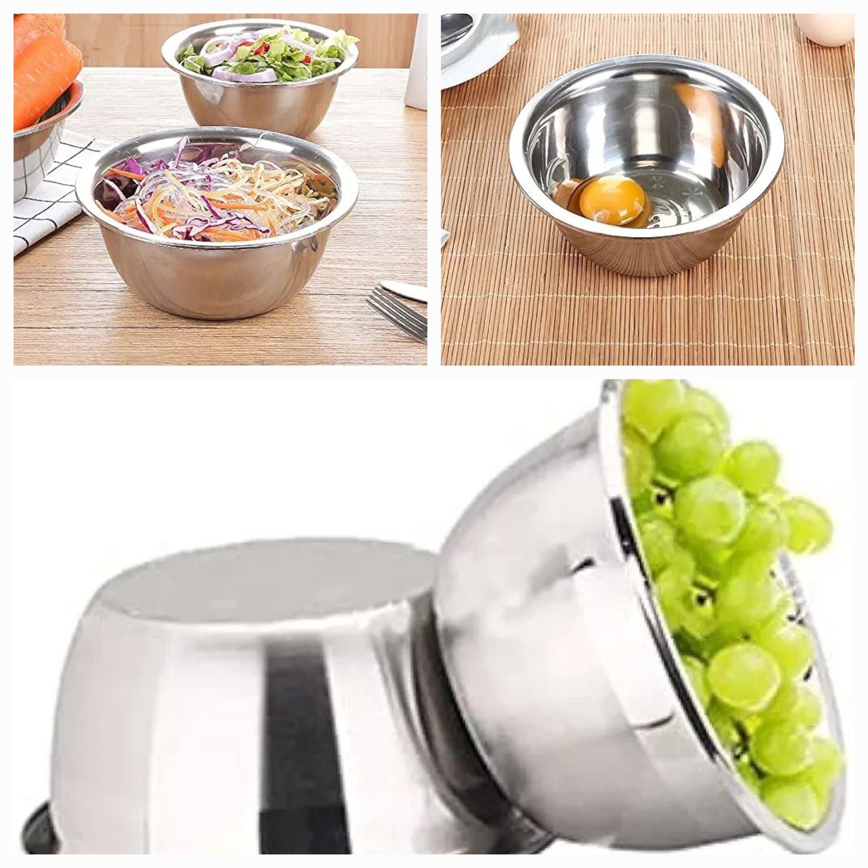 طقم عجان استانلس ٣ مقاسات مختلفه