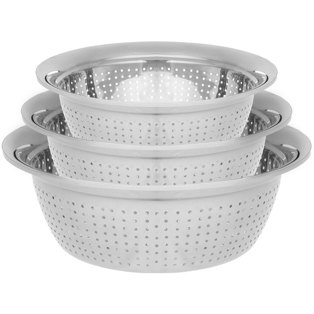 طقم مصفى استانلس بدون يد ٣ قطع