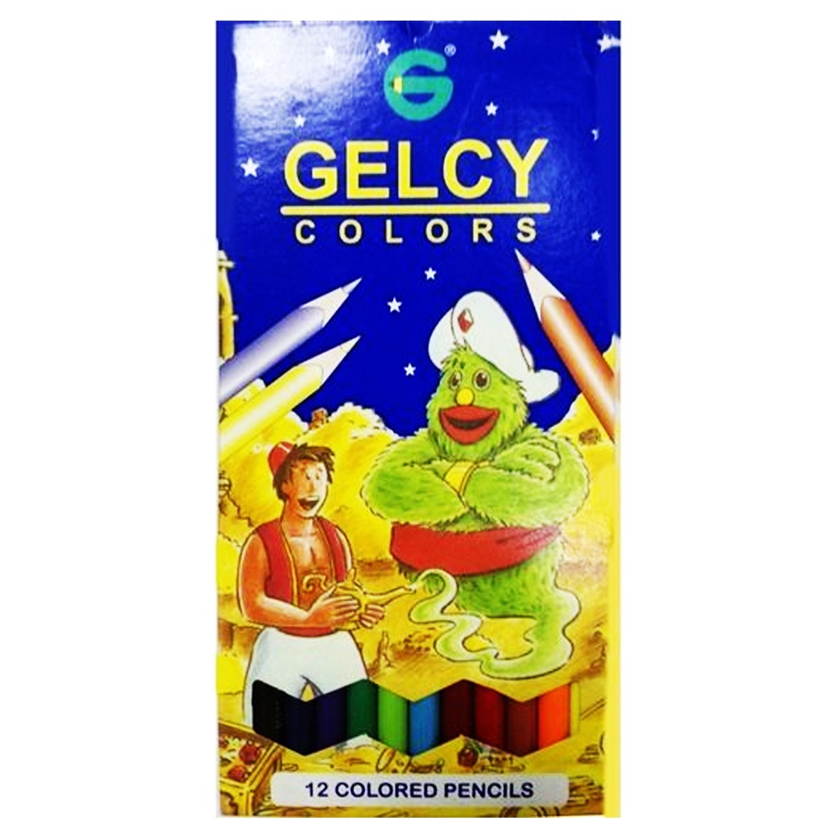 علبة الوان خشب جيلسى ١٢ لون طويل