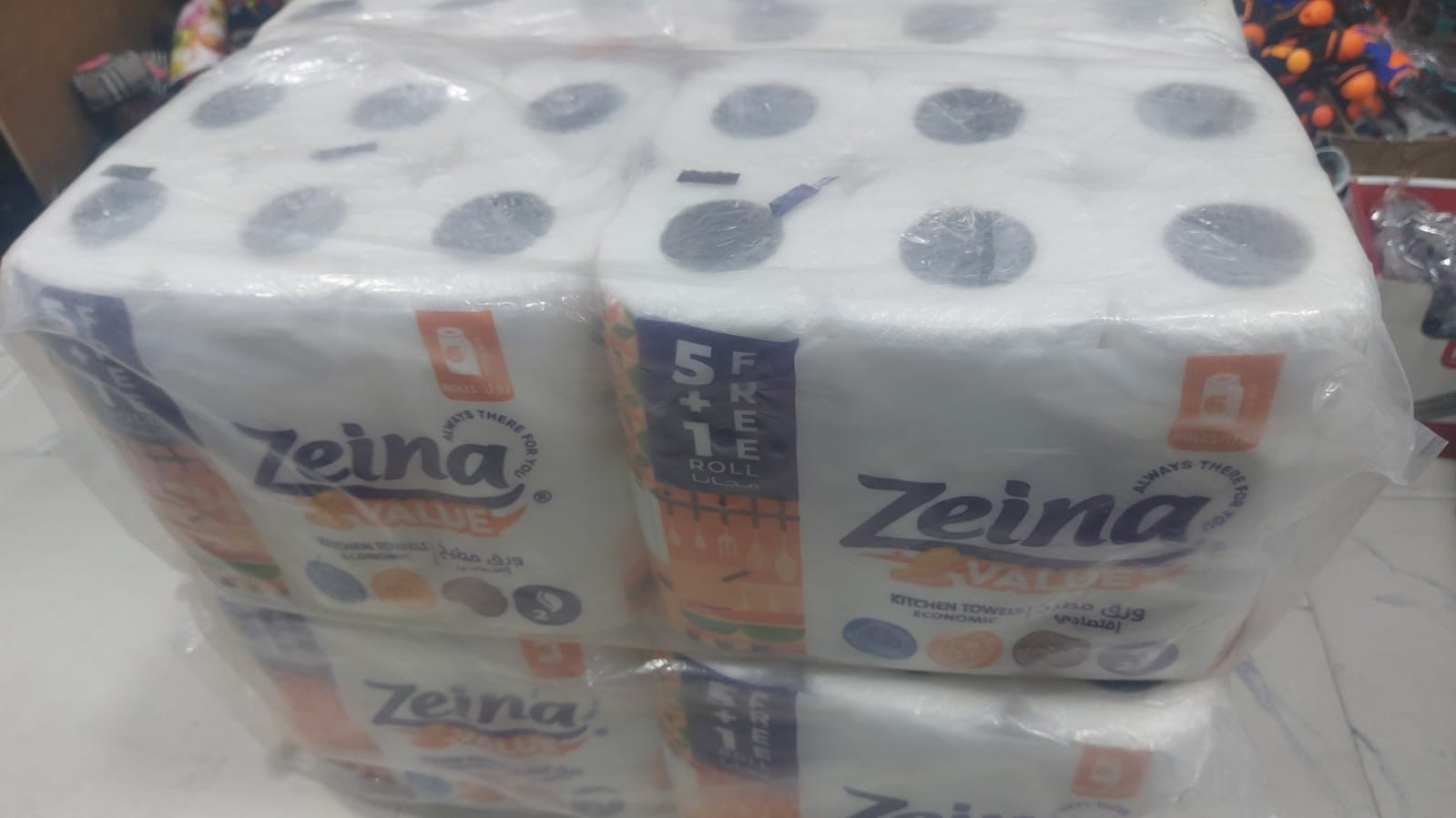 بكرة مناديل مطبخ زينه بالقطعه