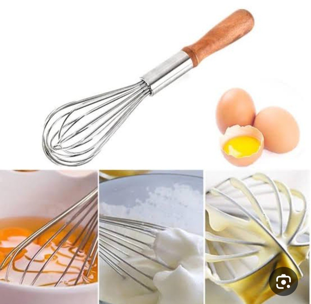 مضرب بيض مدهب يد خشب صغير